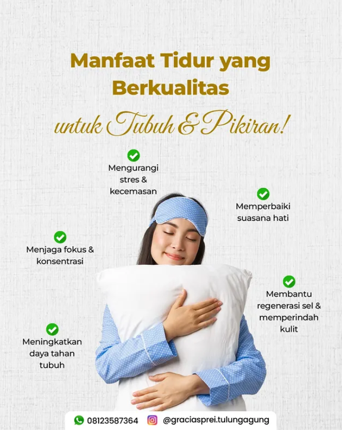 <p>Tidur berkualitas itu bukan cuma soal kenyamana